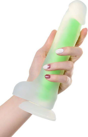 ToyFa Clark Glow Ρεαλιστικό Dildo με Όρχεις και Βεντούζα Πράσινο