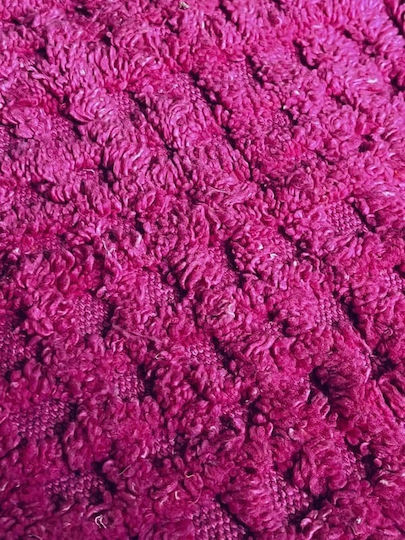 Rutschfest Badematte Baumwolle Rechteckig 100-1193-4 Fuchsia 50x80cm