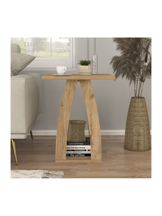 Square Side Coffee Table Deros Wooden Sepet Oak W45xL45xH56cm