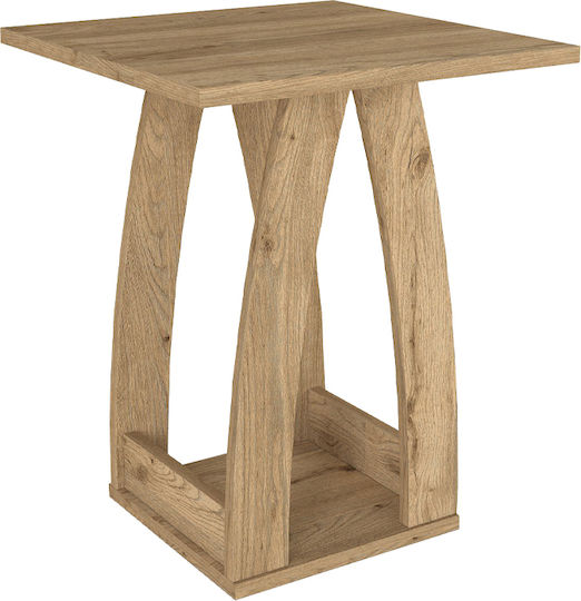 Square Side Coffee Table Deros Wooden Sepet Oak W45xL45xH56cm