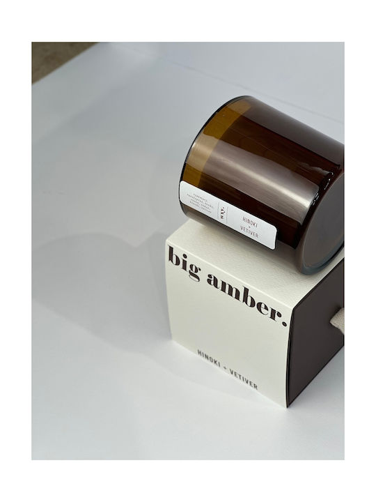Hinoki & Vetiver Plant Candle 150gr Mini Amber Wxy