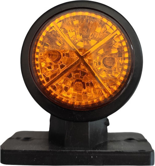 Lumină De Poziție Laterală 8 Smd Led Roșu-Portocaliu 24v Tip Omega
