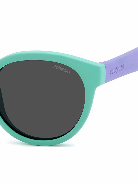 Polaroid Unbreakable Round Kids Sunglasses with Polarized Green Lens for 4-7 Years