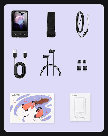 MP3 Player (32GB) με Οθόνη 2.4" Μαύρο X001SCKQ6F