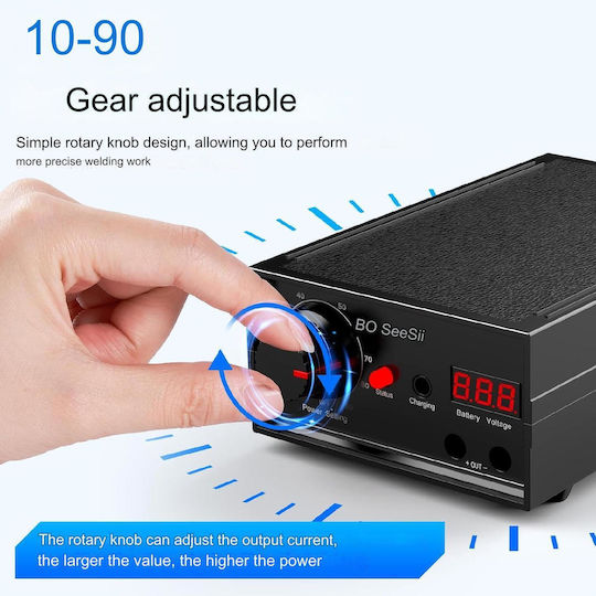 Mașină De Sudură Prin Puncte Dual Pulse 8000 W Portabil 10-90 Niveluri Afișaj 0.1 Mm 0.3 Mm Bandă De Nichel Baterie Fier De Lipit Seesii