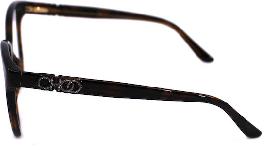 Jimmy Choo Damen Acetat Brillengestell Braun Schildpatt JC242 086