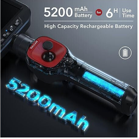 Camere Endoscopice 6.2 Mm Rotative 360° Endoscop Hd 720p Cameră de Inspecție Ecran 4.3 Inch Endoscop Industrial Tub Semi-rigid Lumina Led Ip67 Rezistent la Apă