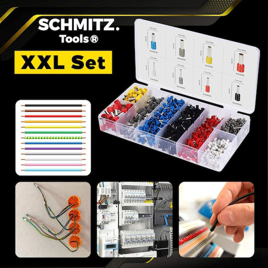 Professional Connector Pin Crimping Tool Set for 1,800 Conductor Terminal Pieces 0.5-10 mm