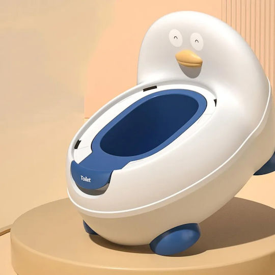 Potty Bowl with Lid Blue