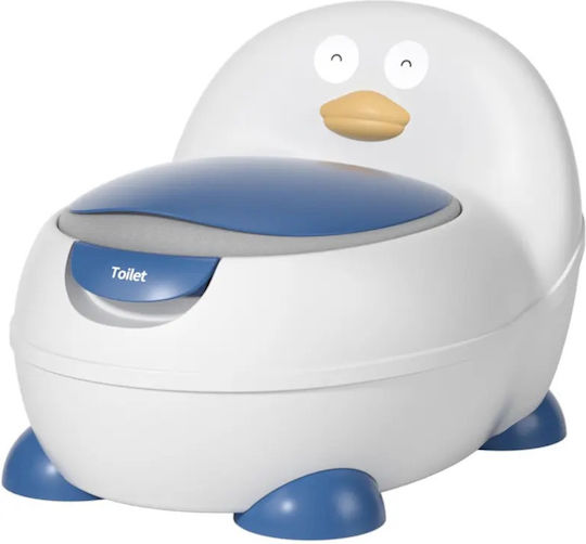 Potty Bowl with Lid Blue