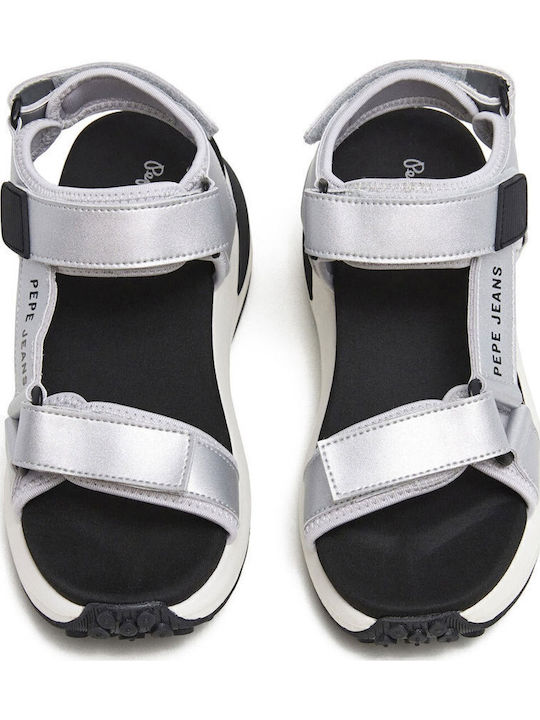 Winslove Women's Flat Sandals in Silver Color
