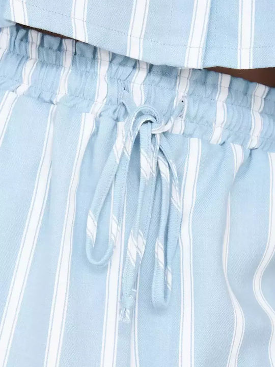 Women's Fabric Trousers Relaxed Fit Blue