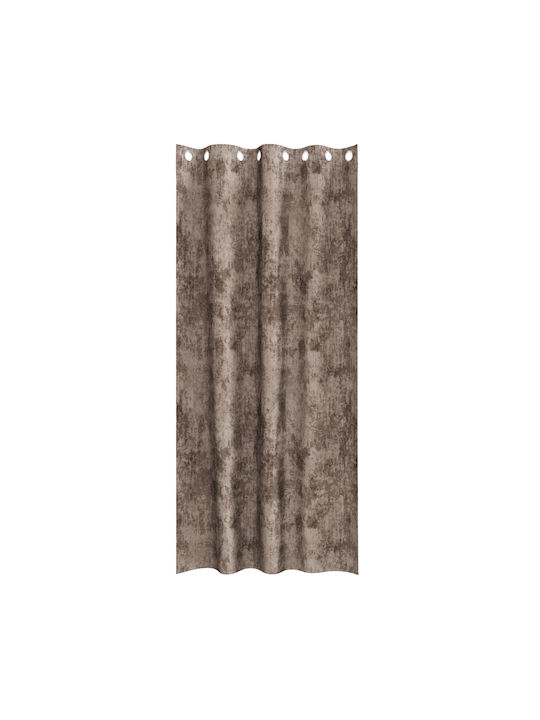 vidaXL Set Window Curtains with Brown Grommets 140x260cm