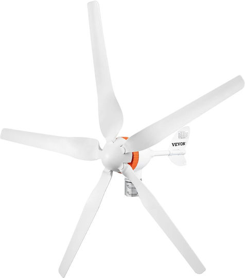 Kit Turbină Eoliană 500 W/12 V/29a Controller Mppt 5 Palete 900 Rpm Rotire 360° Generator Vevor Rv Barcă Casă Albă