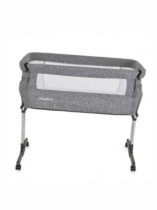 Moni Cradle-Park Mika with Mattress and Wheels Gray