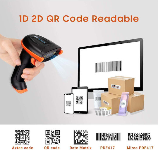 Tera Wireless Barcode Scanner Wireless 2.4 Ghz Wired Usb 2.0 Portable 100 M Range 1d 2d Qr