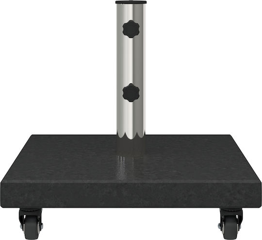 vidaXL Schirmständer aus Beton mit Rollen Black Granite 38x38cm