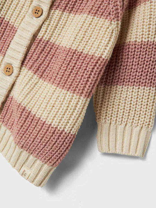 Kinderstrickjacke Baumwolle Rosa