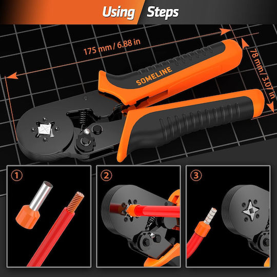 Connector Crimping Pliers Cross-Section Range 0.25 - 10mm²