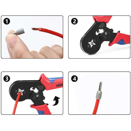 Crimpzange Für Kabelanschlüsse Durchmesserbereich 0.25 - 10mm²