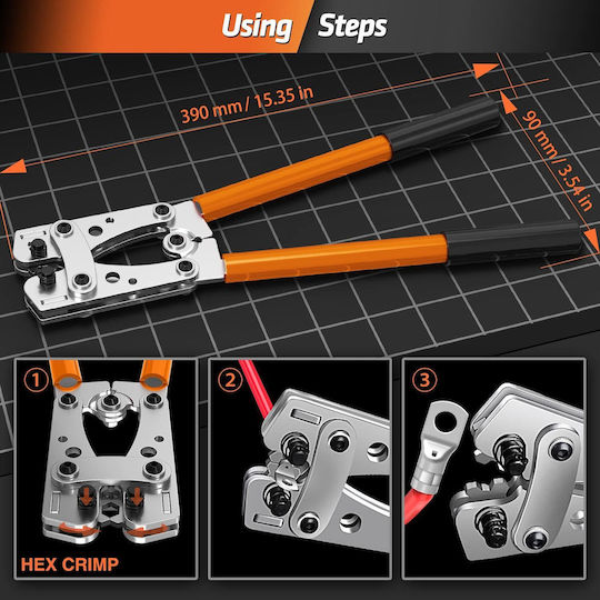 Crimping Pliers Cross-Section Range 6 - 50mm²