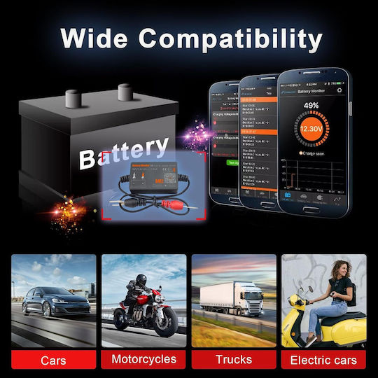 Bluetooth Αναλογικό Battery Tester
