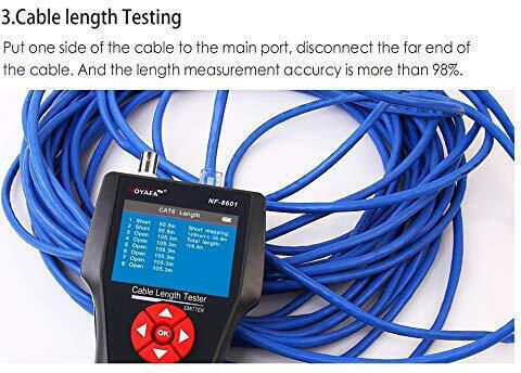 B01934ELIA Network Cable Tester RJ45 / RJ11 / BNC / USB