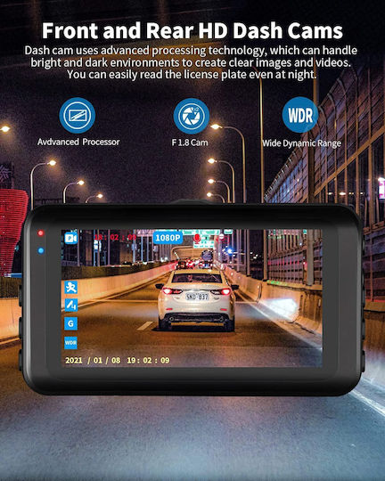 Dual Dash Camera DVR Auto cu Ecran pentru Parbriz