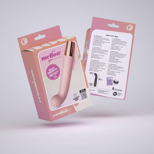 Crushious Mellow Gee Mini Vibrator G-Spot 10cm Pink