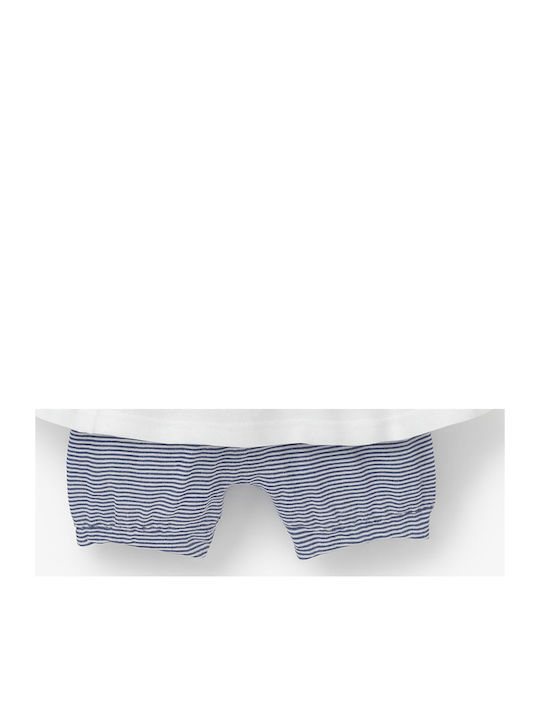 Evita Set Costum De Baie Cu Pantaloni Scurți Albe