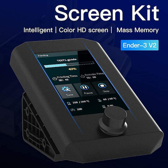 Smart Екран За 3D Принтери Съвместим Ender-3 V2 Ender 3 Pro Ender 3D Принтер 32-битова Майка Плата Hd Цветна Памет Функция Поддържани Формати На Файлове Jpeg Creality Черен