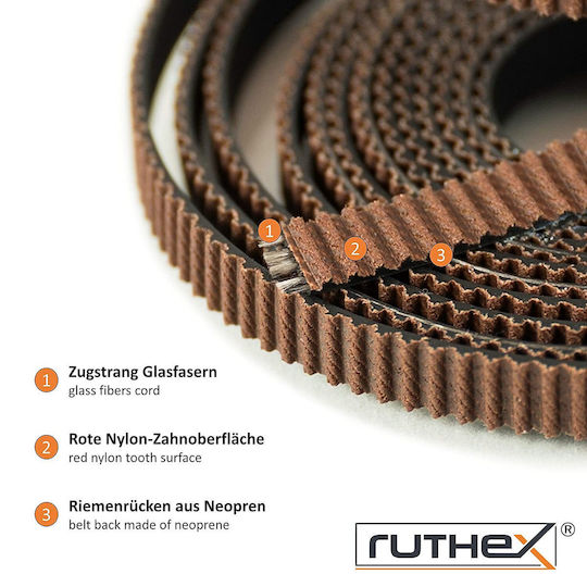 Ruthex Curea de Timp 2m X 6mm Accesorii pentru imprimante 3D Prusa I3 Anet A8 A6 Anycubic I3 Mega Ender 3/5 Sidewinder X1