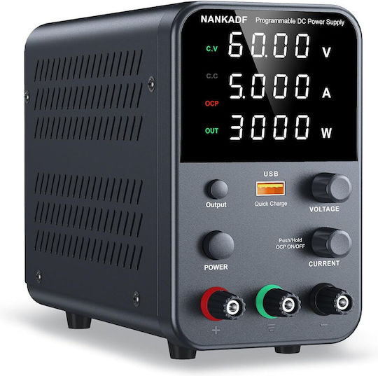 Surse de Alimentare Pentru Laborator 0-60 V 0-5 A 300 W Ecran Led Ventilator de Răcire Protecție la Supraîncărcare Ocp 18 W Port Usb Stabilizare Tensiune Curent Cv Cc