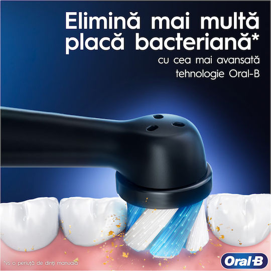 Oral-B iO Series 2 Ηλεκτρική Οδοντόβουρτσα με Αισθητήρα Πίεσης Night Black / Calm Pink Διπλή Συσκευασία