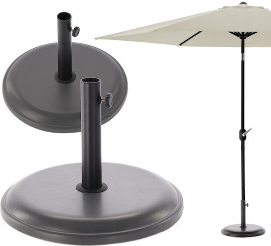 Umbrella Stand made of Cement in Black Color 30x30cm