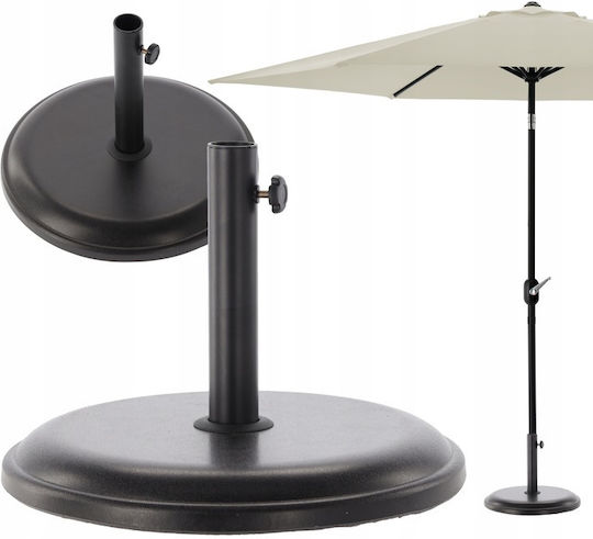 Stand de umbrelă din Ciment în Culoare Negru 30x30cm