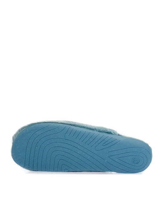 Wollene Winter Damen Hausschuhe Hellblaue