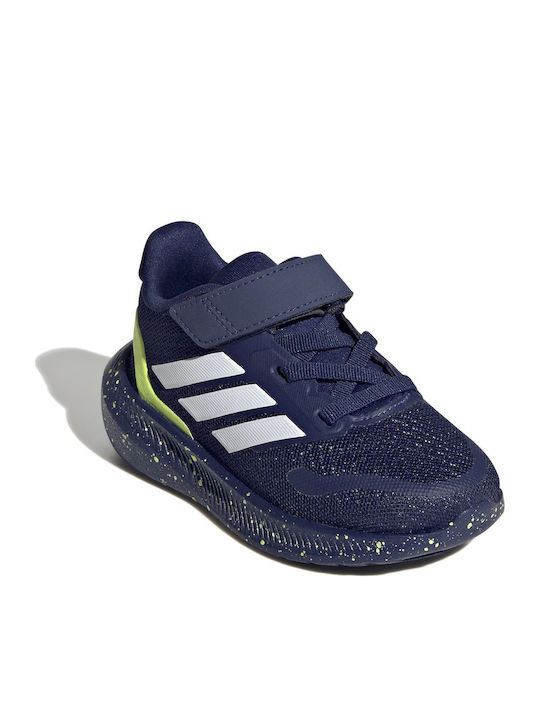 Runfalcon 5 Kids Sports Shoes Running with Hoop & Loop Closure Navy Blue
