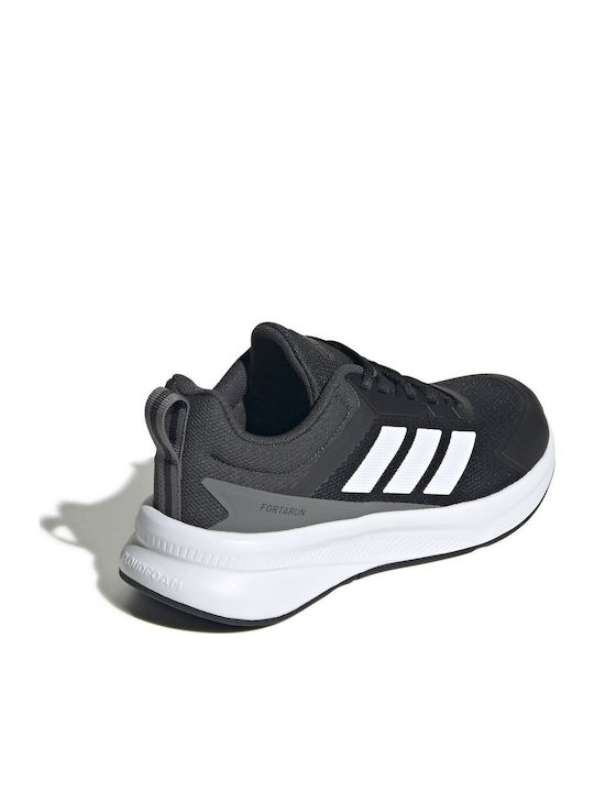 Fortarun 4.0 J Αθλητικά Παιδικά Παπούτσια Running με Κορδόνια Μαύρα