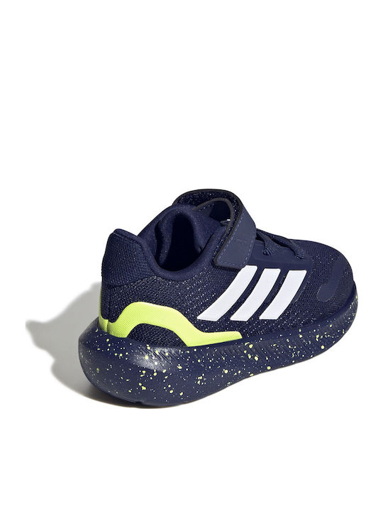 Runfalcon 5 Kids Sports Shoes Running with Hoop & Loop Closure Navy Blue