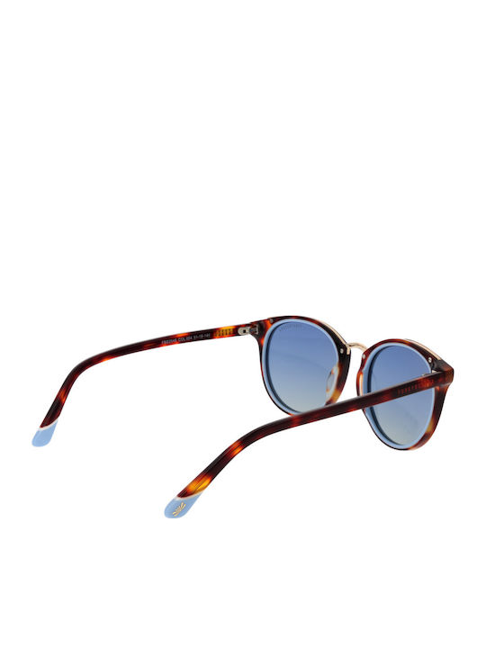 Funky Buddha Unisex Sunglasses with Brown Tartaruga Frame and Blue Polarized Lens FBS2046/004