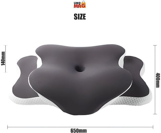 Linomag Orthopädisches Kissen mit Memory Foam 65x40x14cm in Weiß Farbe