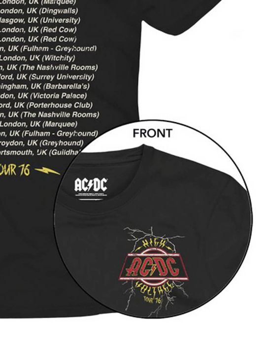 Ανδρική Κοντομάνικη Μπλούζα Mc2 Saint Barth Man-t-shirt-acdc Tour 00 Black 8057338497882