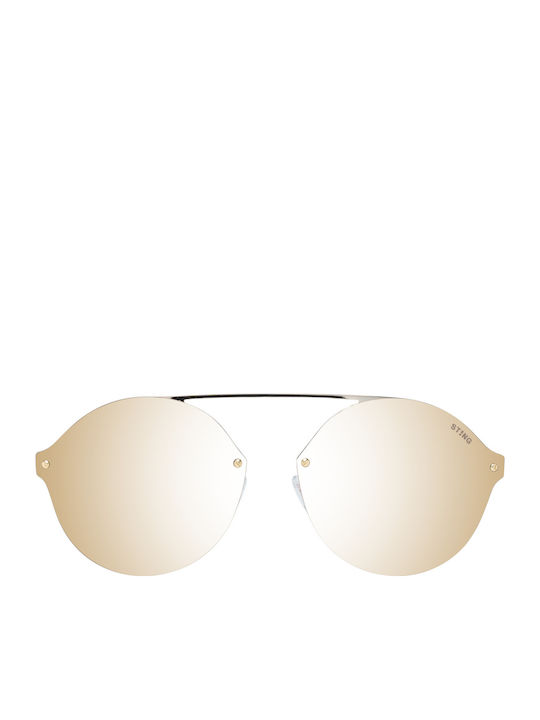 Sting Unisex Sunglasses with Black Metal Frame and Brown Polarized Lens SST191 300G