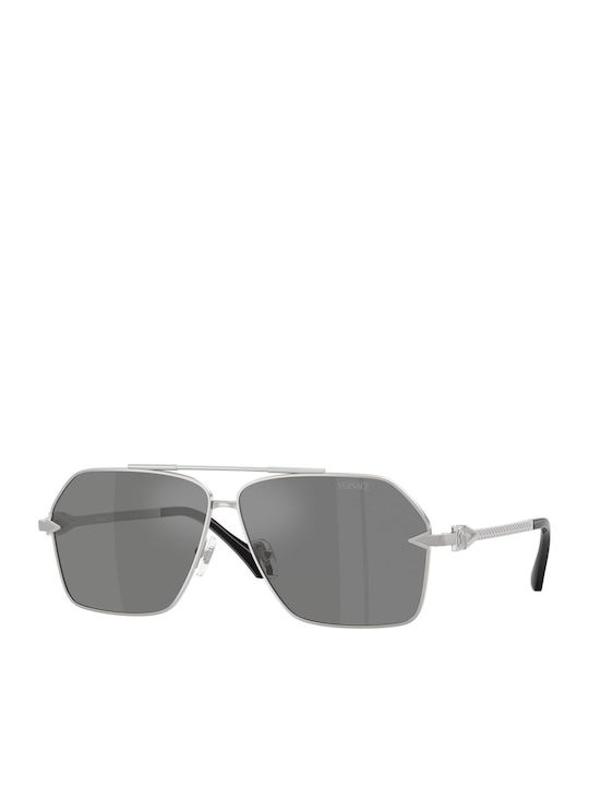Herren Sonnenbrille mit Silber Metall Gestell