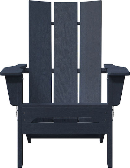 Outdoor Chair Wooden Navy Blue 2pcs 74.5x80.5x90cm