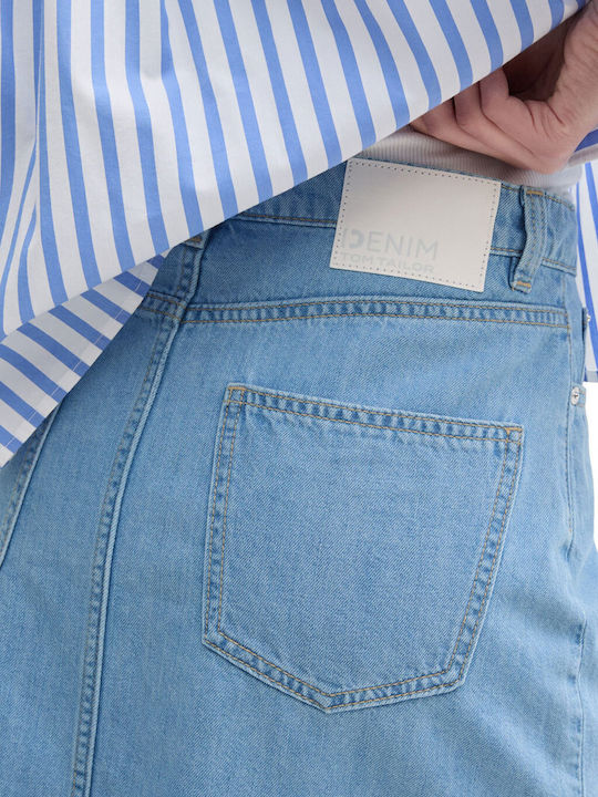 Mini Φούστα Used Bleached Blue Denim