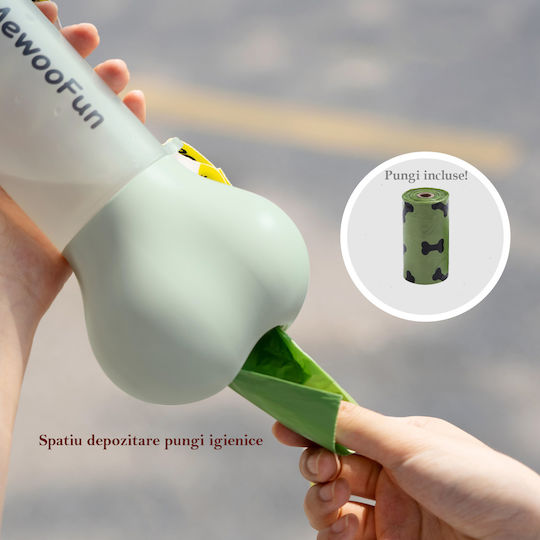 Sticlă Automată De Apă Și Mâncare Din Silicon Pentru Câine Și Pisică 300ml 10cm