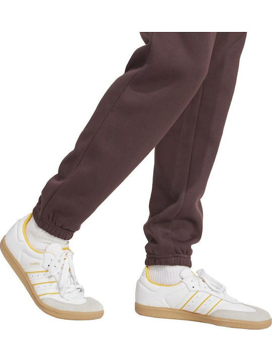 Trefoil Sweatpants with Elastic Brown
