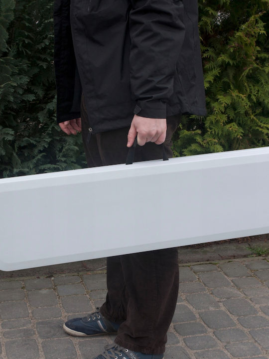Klappbank Garten Catering Hdpe 180x24x42cm Weiß